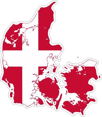 Sticker car moto map flag vinyl outside wall decal macbbook denmark