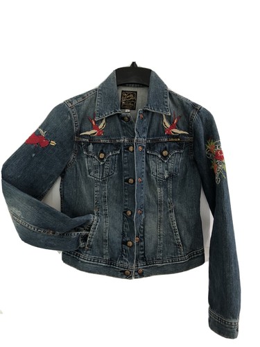 lucky brand embroidered denim jacket