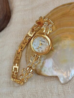 Vintage Floral Pearl & Rhinestone Gold Watch – Elegant Women’s Quartz Vintage Floral Pearl & Rhinestone Gold Watch – Elegant  main image 4