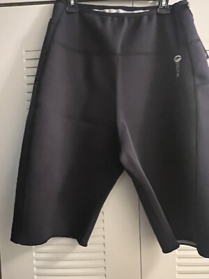 Womens Black Hot Pants Workout Cellulite Technology Neoprene XXL NEW Delfin