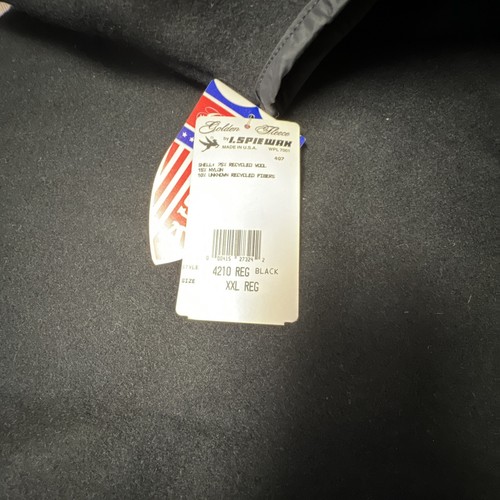 Gilet da lavoro vintage I. Spiewak pile dorato in lana taglia 2XL made in USA NERO A-02 - Foto 9 di 10