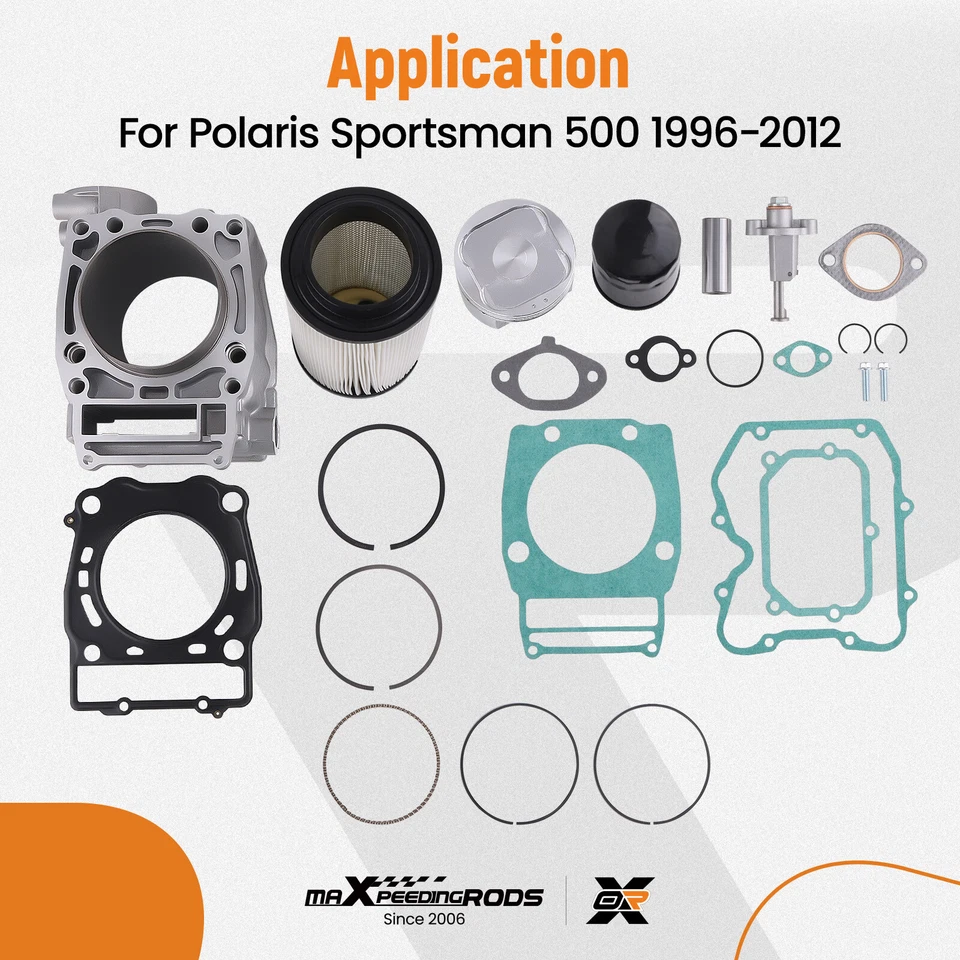 Kit completo de reconstrução de extremidade superior de junta de pistão cilindro para Polaris Sportsman 500 HO - Imagem 2 de 4