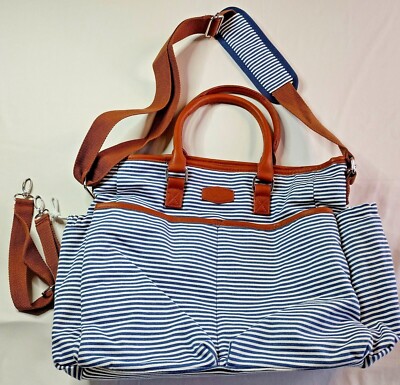 Kiko Miami Nautical Baby Diaper Bag With Stroller Straps NWOT