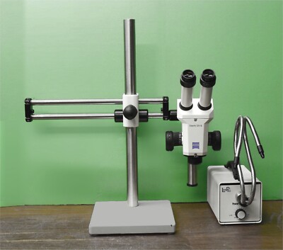 Zeiss Stemi SV6 Stereo Microscope with boom stand, & Cold Light source