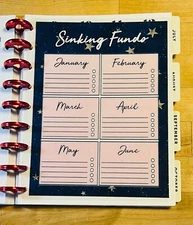 Yearly Sinking Funds Tracker Dashboard 4 use with Classic HAPPY Planner~