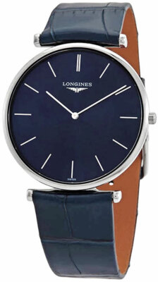 Longines La Grande Classique Steel Blue Leather Strap Unisex Watch L4.766.4.95.2