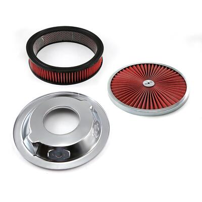 CHEVY BIG BLOCK HI FLOW CHROME AIR CLEANER 14x3
