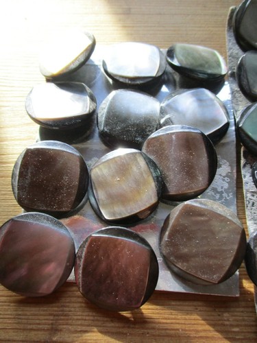 12 Perlmuttknöpfe, Knopf, 2cm/2,3cm, 2-loch,4-loch und Öse, neu, versch. Farben - Bild 5 von 10