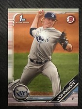 QTY: 2019 Bowman Draft - Seth Johnson ( Rays ) 1st Rookie Prospect #BD-90