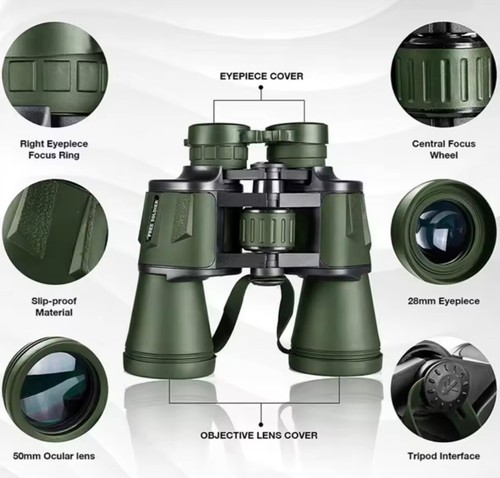 HD Binoculars: 50000M German Military Binoculars 20X50 Zoom Weather & Fog Proof - Picture 6 of 12