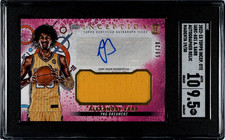 2023 TOPPS INCEPTION OVERTIME ALEX SARR RELIC AUTO  19/30 GRADED SGC 9.5
