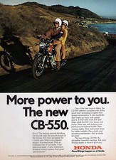 1974 Honda CB-550 Motorcycle "More Power to You" Original Print Ad