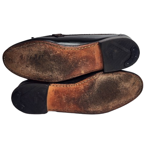 Allen Edmonds Monterey Kiltie Belted Loafers Sz 10 D Black‎ w/Brown Trim Allen Edmonds Kiltie Loafers Brown Black 9.5D | Mercari main image 3