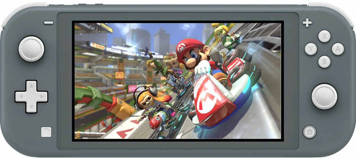 Mario Kart 8 Deluxe Nintendo Switch Lite Gameplay 