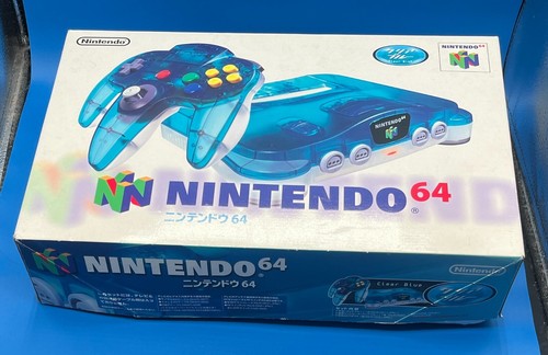 Console nintendo 64 ( Clear Blue ) BOX ( good condition ) Japanese 1996 - Picture 15 of 16