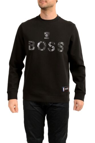Hugo Boss X NBA Men's "Windmill_2" Black Logo Crewneck Sweatshirt US M IT 50