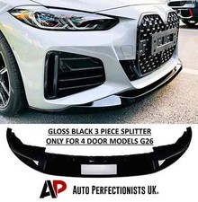 Spoiler splitter anteriore BMW Serie 4 Gran Coupè G26 nero lucido labbro M Sport 2020+