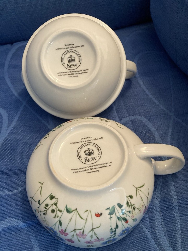 KEW Royal Botanic Gardens Stoneware Tea For One Teapot and Cup 2pc Set