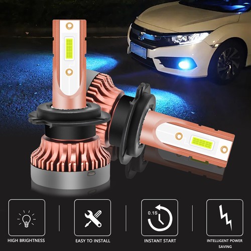 For BMW E46 F30 320i 330i 3-Series Cool Ice Blue LED High Beam DRL Light Bulbs - Picture 6 of 10