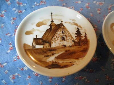 2 Small Trays / Plates Arabia Made in Finland 69 Scenes 3 1/4