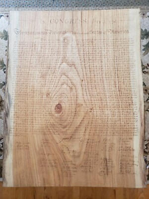 declaration of independence engraved coffee table