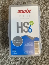 Swix Ski and Board Wax Hs6 Blue Pro High Speed 10-21*F 60g NEW
