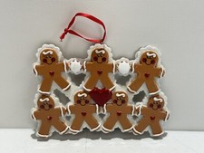 PERSONALIZED GINGERBREAD 7 FAMILY CHRISTMAS TREE ORNAMENT HOLIDAY