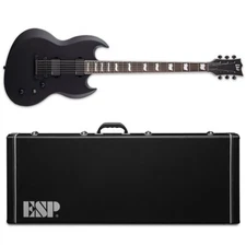ESP LTD Viper-400 Baritone Black Satin BLKS Electric Guitar + Hard Case Viper