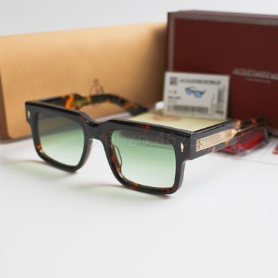 Jacques Marie Mage HEMMINGS Havana Frame Green Lens 51-22 Sunglasses With Case