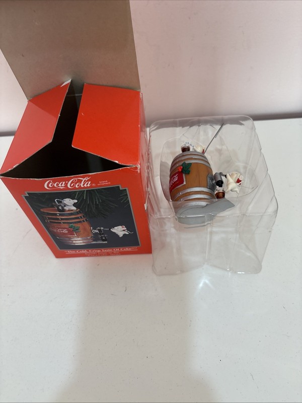 1992 ENESCO ORNAMENT COCA COLA "THE COLD CRISP TASTE OF COKE" ORNAMENT
