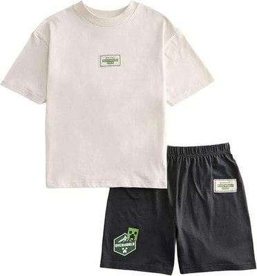 Minecraft  Pyjama aus Reiner Baumwolle Creeper-Grafiken 170 NEU