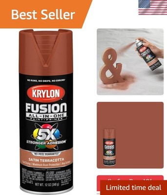 Terracotta All-In-One Adhesive Spray Paint, Fast-Drying & Rust Resistant - 12 oz