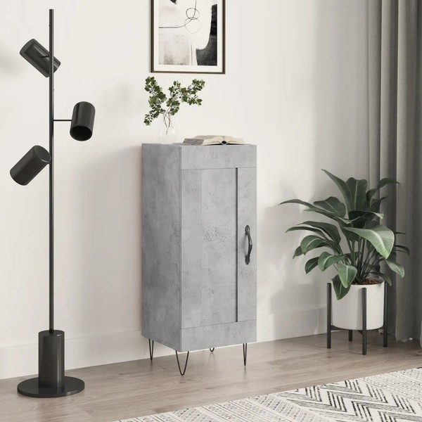 Sideboard Betongrau 34,5 X 34 X 90 Cm Holzwerkstoff Kommode-image