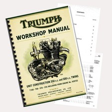 Triumph T100 T90 5TA 3TA 350 500 Twins Workshop Manual 258 Pages Print