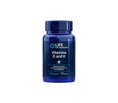 LIFE EXTENSION VITAMIN D and K Meeresjod Herz Knochen 60 Kapseln