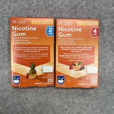 40 PCs RITE AID NICOTINE 2MG  4MG GUM COATED FRUIT FLAVOR EXP 2025 Variety Pack