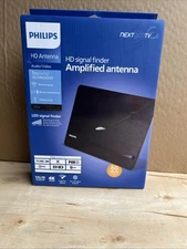 PHILIPS HD Elite Signal Finder Amplified Antenna 60 Mile Range (10ft Coax)