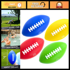 Colorful 7 Foam Footballs for Kids - Soft Mini 4 Pack - Fun Play Balls in Green