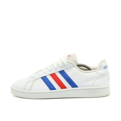 adidas Herren Grand Court Sportschuh Weiß Leder Niedrig Sneaker EU 42 2/3