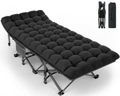 Camping Cot for Adults, Heavy-Duty Portable Cot Bed with Mattress, Foldable P...