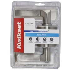 Kwikset Hollis Round Rose Satin Nickel Privacy Bed/Bath Door Handle 930002-929