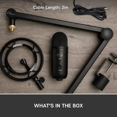 Logitech Blue Yeticaster Pro Broadcast Bundle Yeti USB Microphone