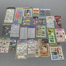 Sticker Scrapbook Lot 24 Factory Sealed Holiday Packages Collage Variety Craft