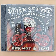 Pop Brian Setzer the Nashvillains Music CD Red Hot Live Album Music Record C