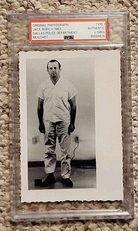 JACK RUBY Type I 1960s Mugshot Photo Dallas Police Dept. PSA  KENNEDY assassin 