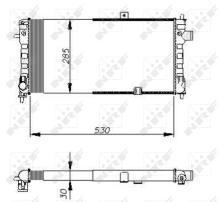 Radiateur moteur NRF 58675 pour OE 1302015 en aluminium