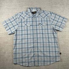 Howler Bros Snap Shirt Men's Size XL Performance Vented Plaid Nylon Polyester