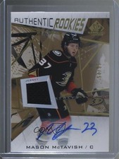 2021 SP Game Used Authentic Rookies Gold Jersey 54/99 Mason McTavish Auto 0w2g
