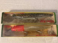 Lot Of 2 Vintage 1800 Series Cisco Kid Musky Muskie Striper 11” Fishing Lure NOS
