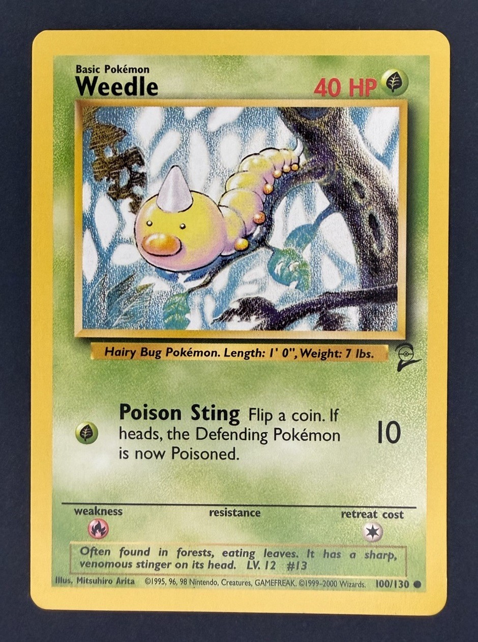 Weedle 100/130 | Base Set 2 | Pokemon TCG | English | Common NM
